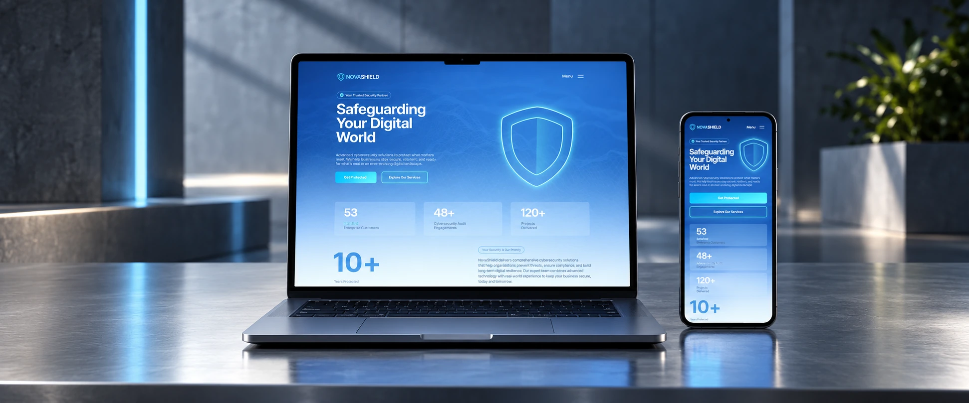Nova Shield website presentation