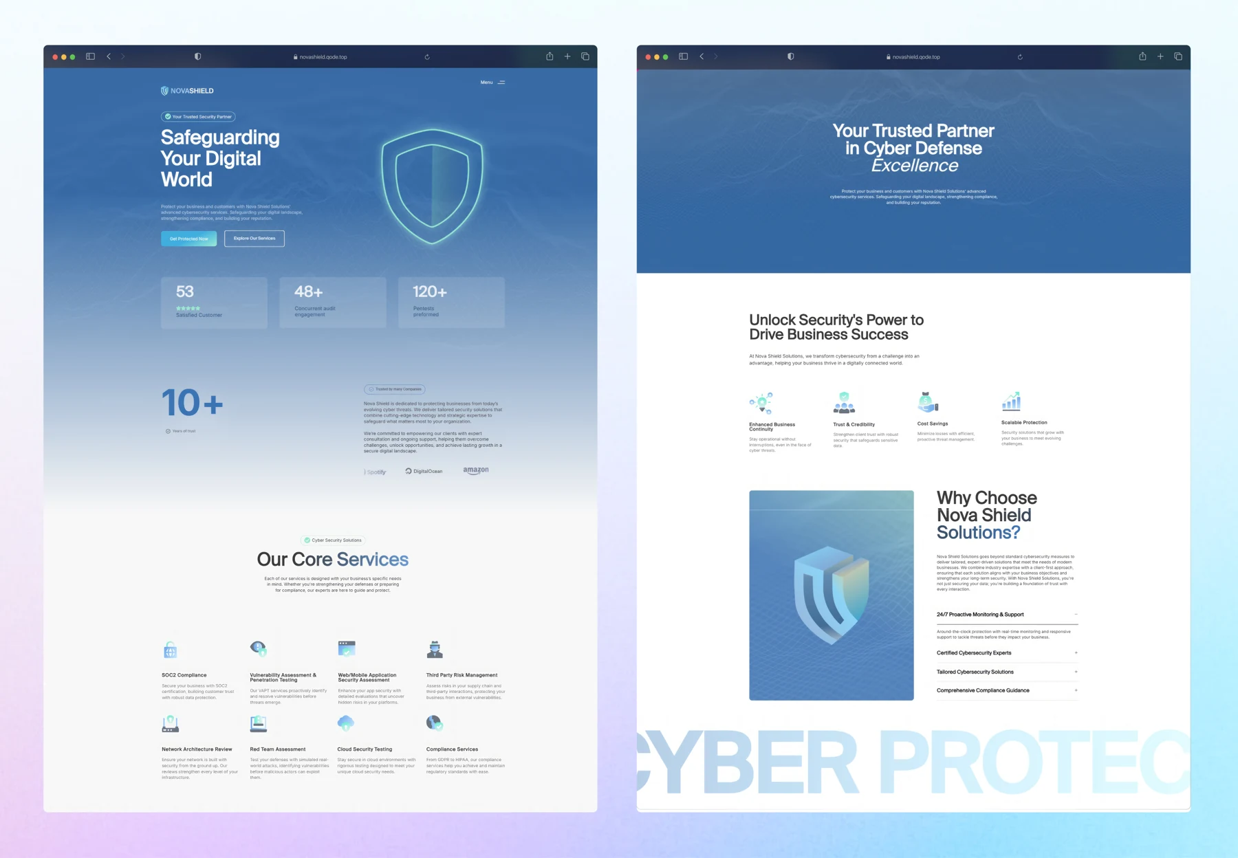 Nova Shield website detail 1