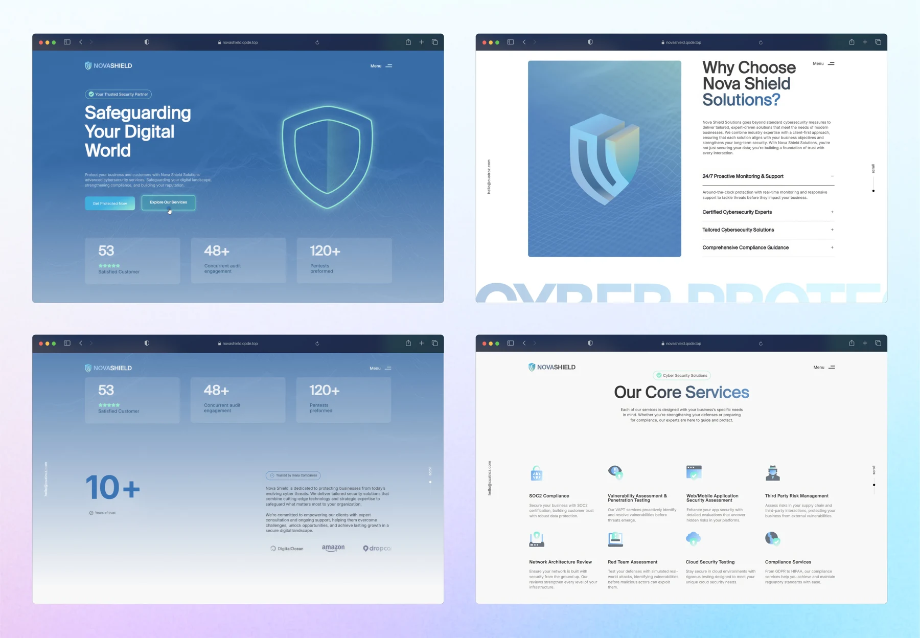Nova Shield website detail 2